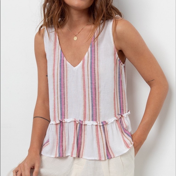 Rails Tops - NEW Rails MIRA - JEWEL STRIPE sleeveless v neck XS